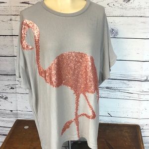 Embellished flamingo sweater